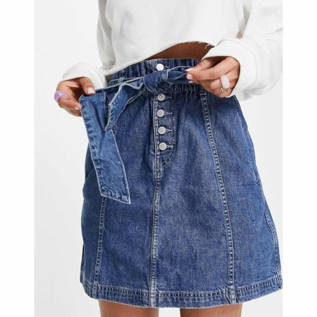 トミー ジーンズ Tommy Jeans レディース ひざ丈スカート デニム スカート A Line Denim Skirt In Blue