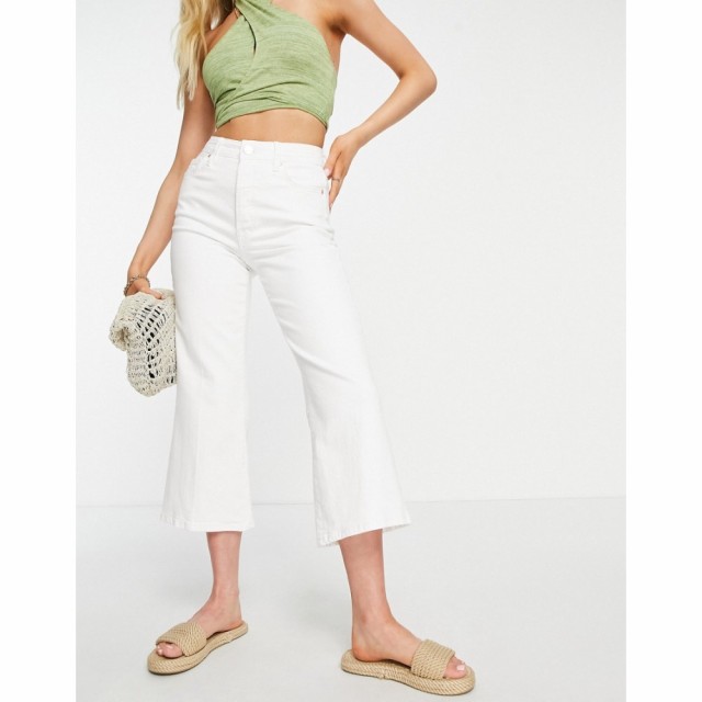 リバーアイランド River Island レディース ジーンズ・デニム ボトムス・パンツ High Rise Straight Crop Jean In White ホワイト