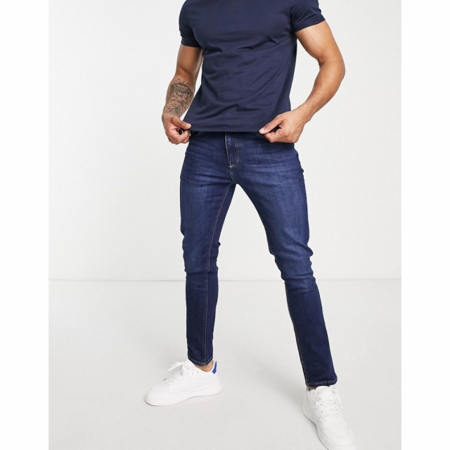 リバーアイランド River Island メンズ ジーンズ・デニム スキニー ボトムス・パンツ Skinny Jeans In Dark Blue