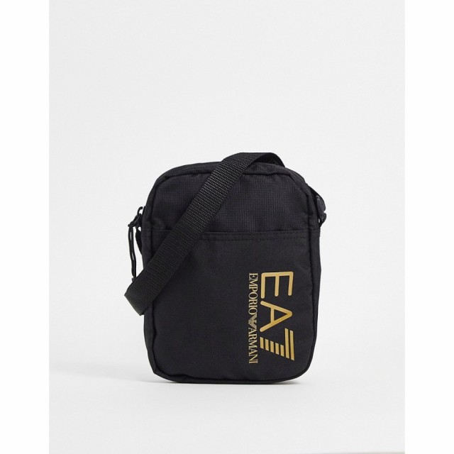 イーエーセブン EA7 メンズ ショルダーバッグ バッグ Armani Large Contrast Logo X Body Bag In Black ブラック