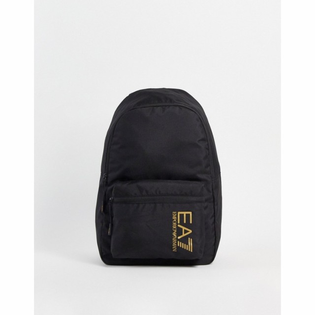 イーエーセブン EA7 メンズ バックパック・リュック バッグ Armani Large Contrast Logo Backpack In Black ブラック