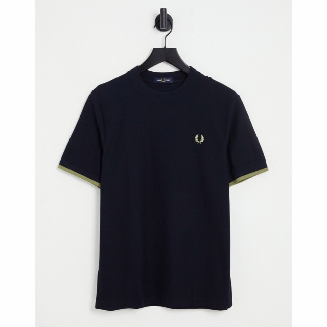 フレッドペリー Fred Perry メンズ Tシャツ トップス Tipped Cuff T-Shirt In Blue ネイビー