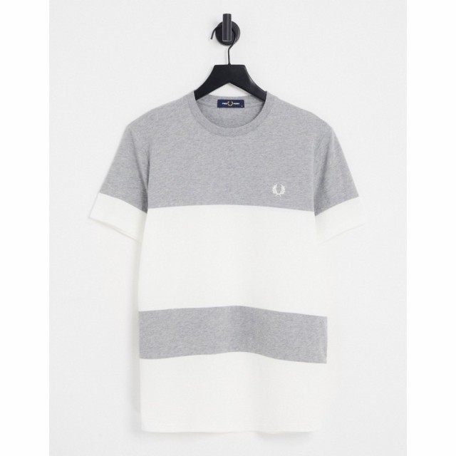 フレッドペリー Fred Perry メンズ Tシャツ トップス Bold Colour Block T-Shirt In Grey グレー