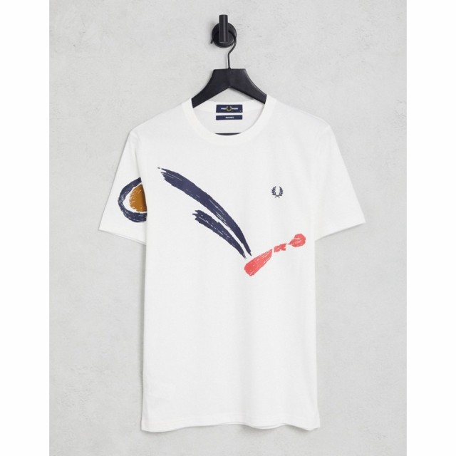 フレッドペリー Fred Perry メンズ Tシャツ トップス Reissues Abstract T-Shirt In White ホワイト