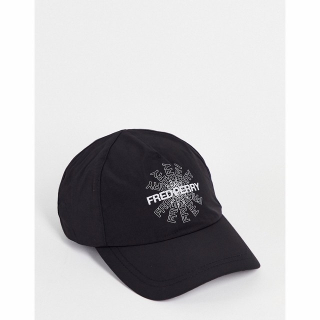 フレッドペリー Fred Perry メンズ キャップ 帽子 Graphic Print Cap In Black ブラック