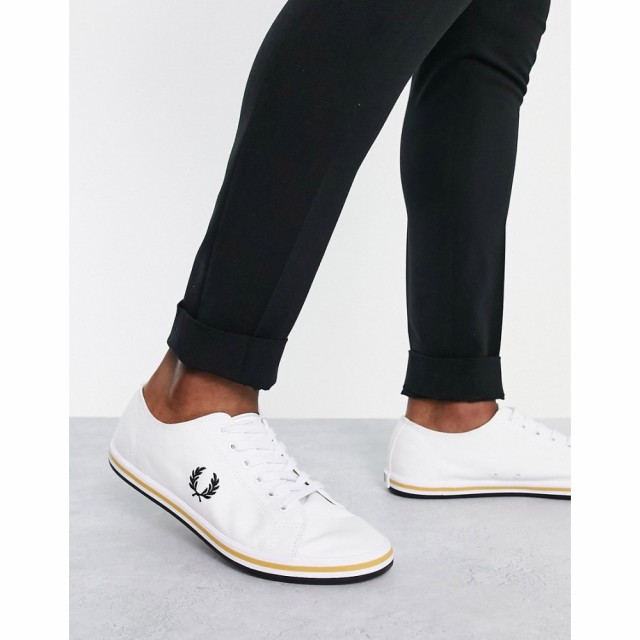 フレッドペリー Fred Perry メンズ スニーカー シューズ・靴 Kingstin Twill Trainers In White ホワイト