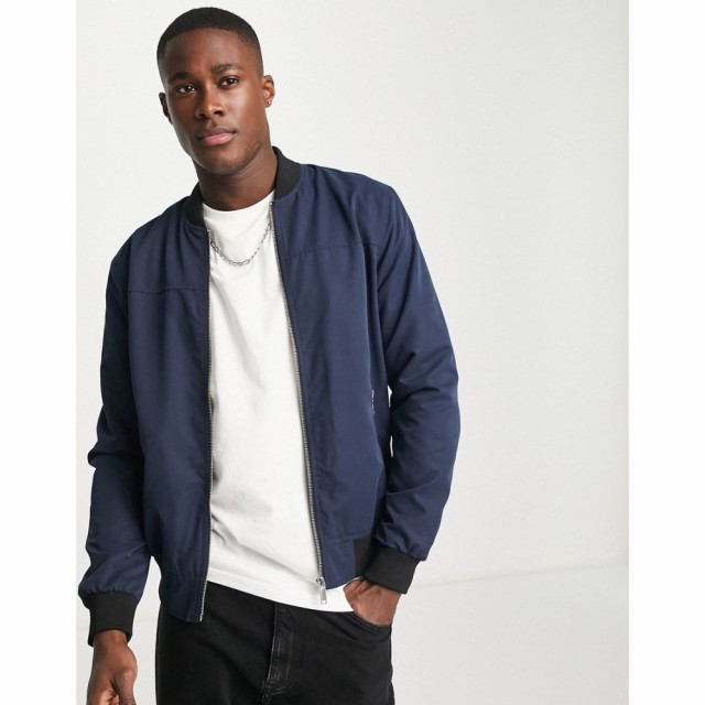 リバーアイランド River Island メンズ ブルゾン ミリタリージャケット アウター Bomber Jacket In Navy ネイビー