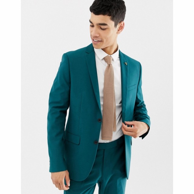 ファラー Farah Smart メンズ スーツ・ジャケット アウター Farah Henderson Skinny Suit Jacket In Teal ティール