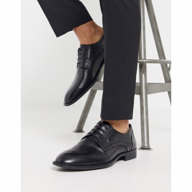 エイソス ASOS DESIGN メンズ 革靴・ビジネスシューズ ダービーシューズ シューズ・靴 Derby Shoes In Black Leather ブラック