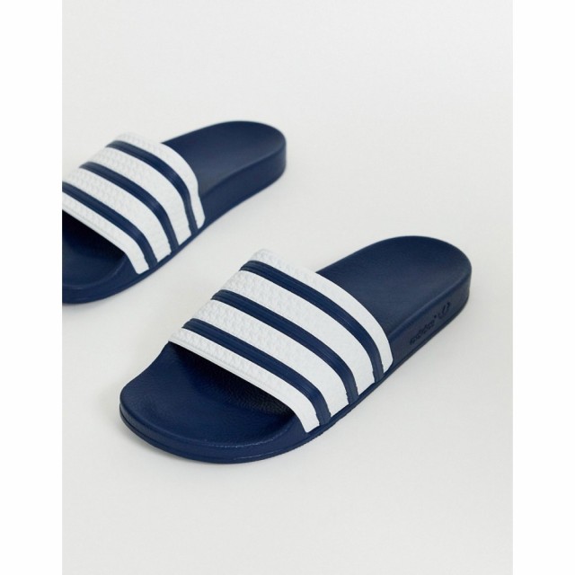 アディダス adidas Originals メンズ サンダル シャワーサンダル シューズ・靴 Adilette Sliders In Navy ネイビー