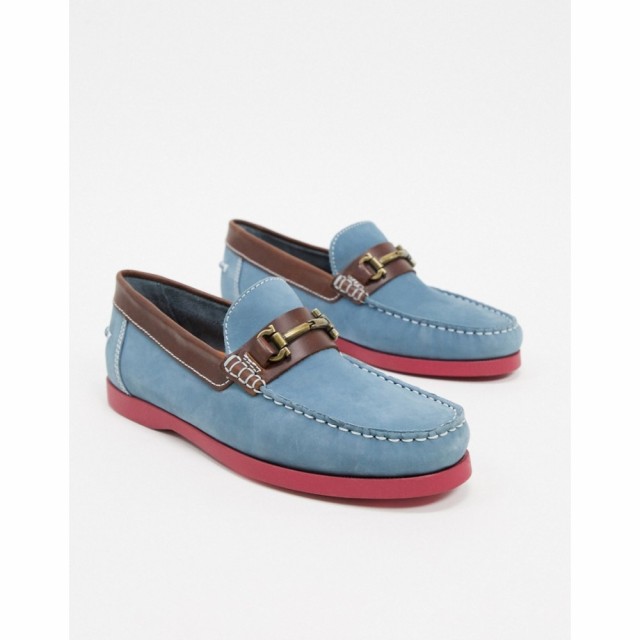 ルールロンドン Rule London メンズ デッキシューズ シューズ・靴 Metal Buckle Boat Shoe In Blue ブルー