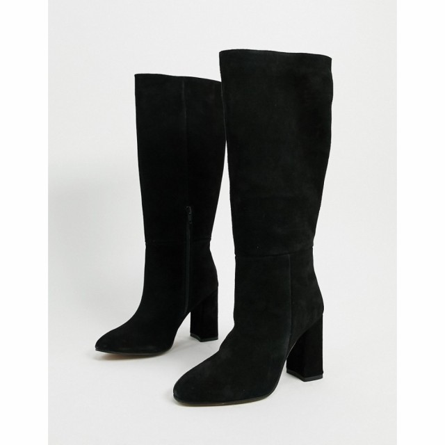 エイソス ASOS DESIGN レディース ブーツ シューズ・靴 Comet Suede Pull On Boots In Black ブラックスエード