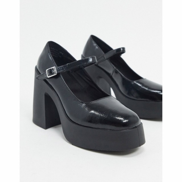 エイソス ASOS DESIGN レディース ヒール シューズ・靴 Polar Chunky High Heeled Mary - Jane In Black Patent ブラック