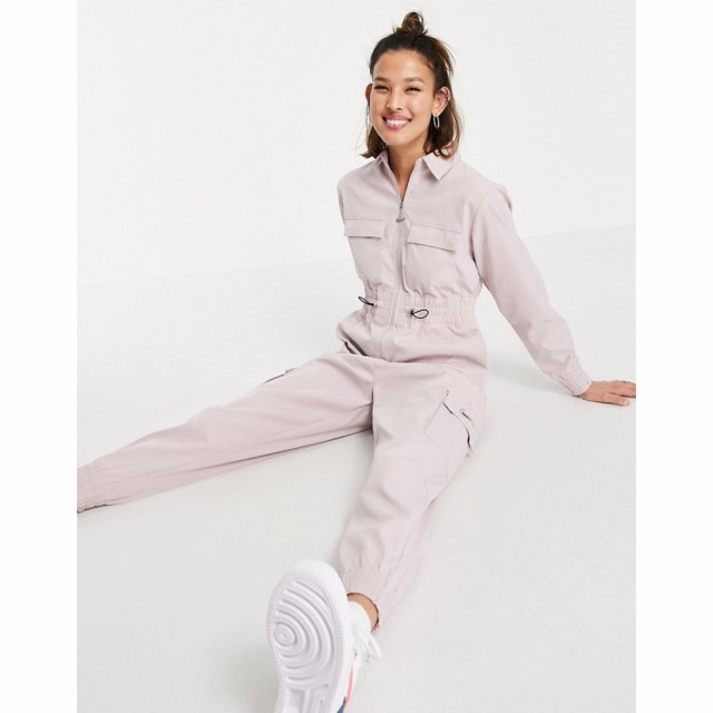 ナイキ Nike レディース オールインワン ジャンプスーツ ワンピース・ドレス Swoosh Utility Jumpsuit In Light Pink シャンパン