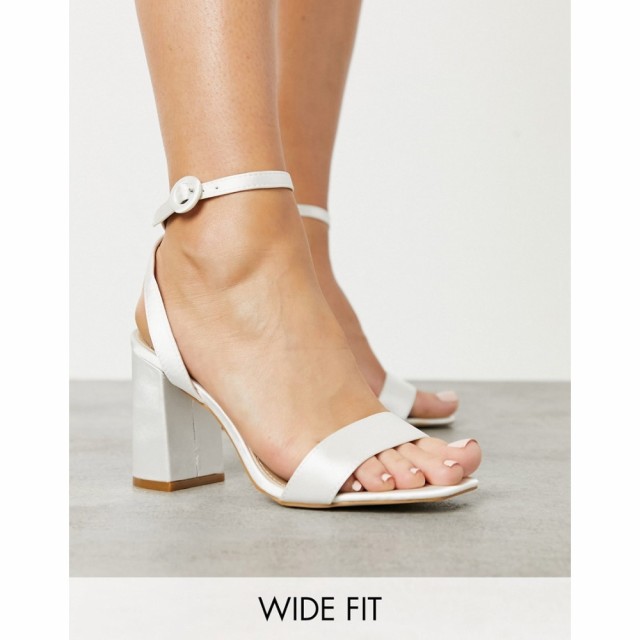 ビーマイン Be Mine Wide Fit レディース サンダル・ミュール シューズ・靴 Be Mine Bridal Wide Fit Wink Heeled Sandals In Ivory Sati