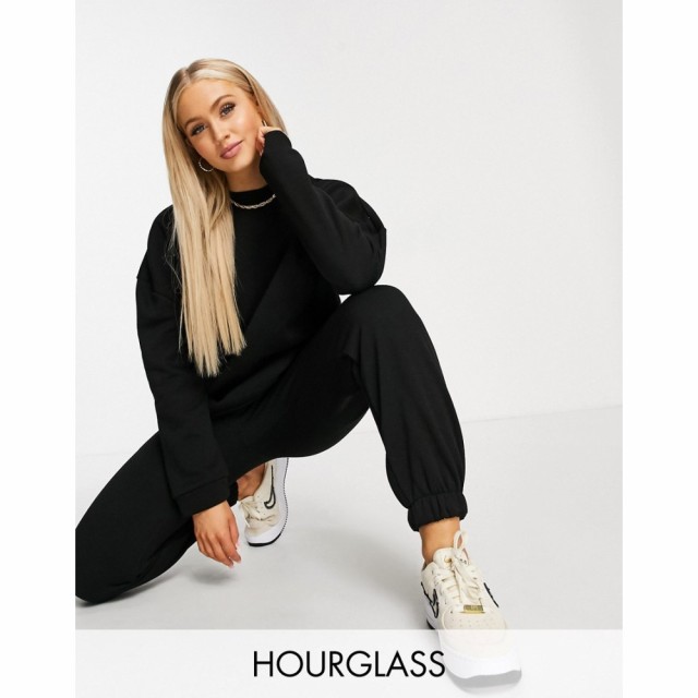 エイソス ASOS DESIGN レディース ジャージ アウター Hourglass Tracksuit Oversized Sweat / Oversized Jogger In Black ブラック