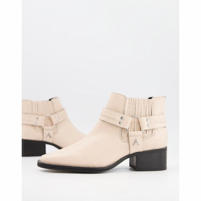 ASRA レディース ブーツ シューズ・靴 Mariana Boots With Harness Detail In Croc Embossed Bone Leather ボーンクロコ