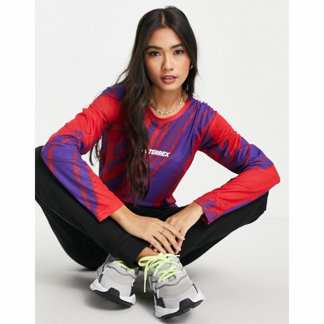 アディダス adidas performance レディース ランニング・ウォーキング トップス Adidas Outdoors Trail Terrex Long Sleeve Top In Purpl