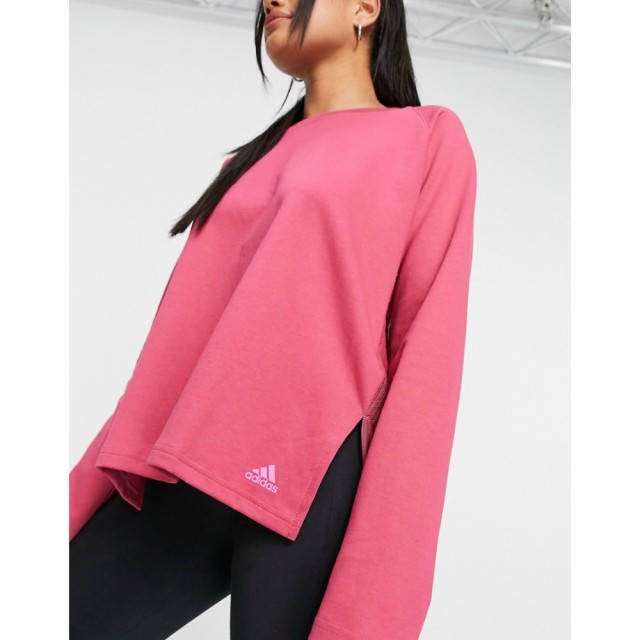 アディダス adidas performance レディース フィットネス・トレーニング トップス Adidas Training Dance Layered Back Top In Pink ピン