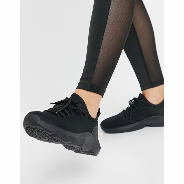 エイソス ASOS DESIGN レディース スニーカー シューズ・靴 Dewi Knit Trainers In Black ブラック