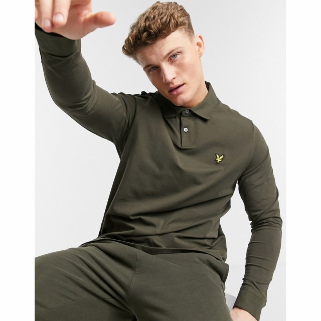 ライル アンド スコット Lyle and Scott メンズ ポロシャツ トップス Long Sleeve Polo In Green