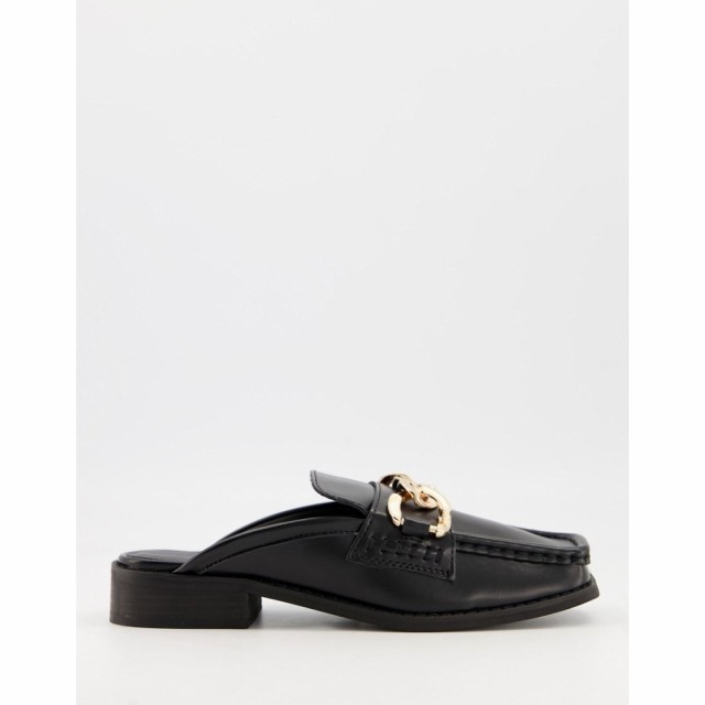 トリュフコレクション Truffle Collection レディース ローファー・オックスフォード ミュール Loafer Mules With Chain Detail In Black