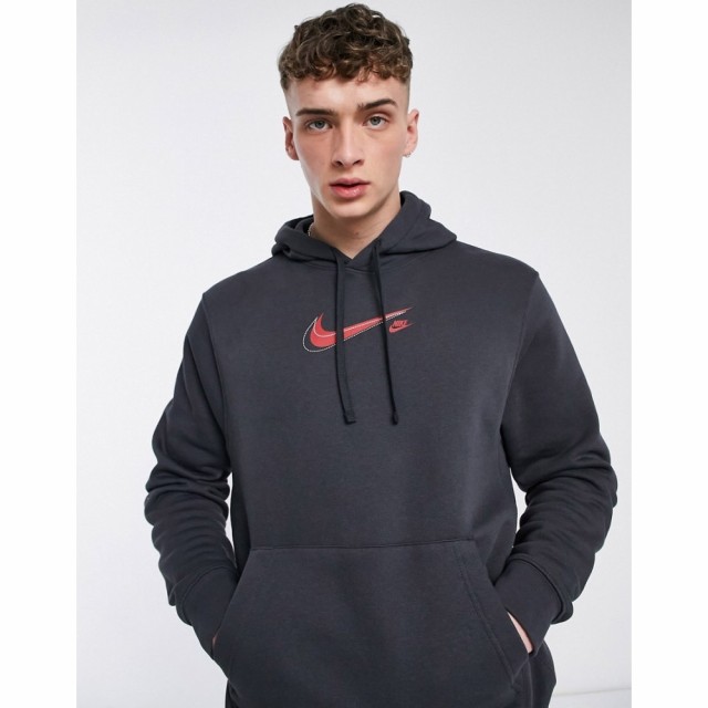 ナイキ Nike メンズ パーカー トップス Court Fleece Sports Inspired Hoodie In Anthracite チャコールグレー