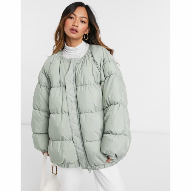 ウィークデイ Weekday レディース ダウン・中綿ジャケット アウター Kai Padded Jacket In Sage Green セージグリーン