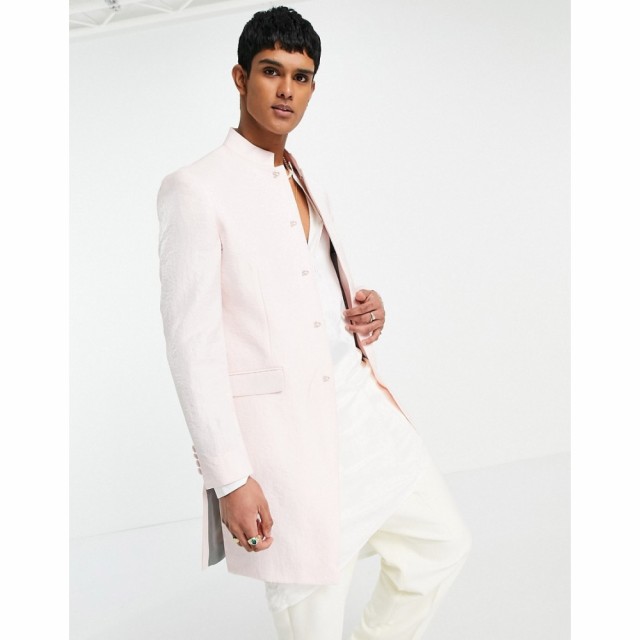 エイソス ASOS DESIGN メンズ スーツ・ジャケット スリム ロング アウター Wedding Longline Slim Sherwani Suit Jacket With Mandarin C