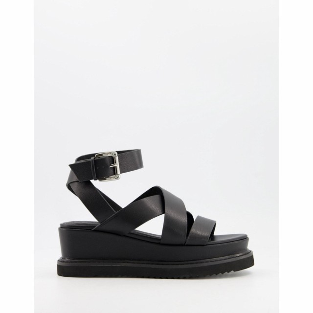 オフィス Office レディース サンダル・ミュール 厚底 シューズ・靴 Miraculous Chunky Flatform Sandals In Black ブラック