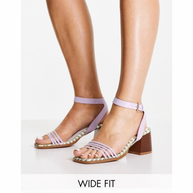 エイソス ASOS DESIGN レディース サンダル・ミュール シューズ・靴 Wide Fit Washington Mid Heeled Sandals In Pastel