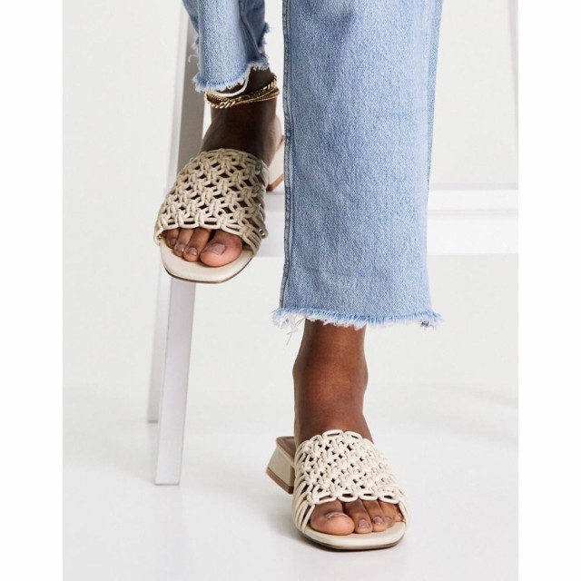 エイソス ASOS DESIGN レディース サンダル・ミュール シューズ・靴 Flexion Woven Mule Sandals In Natural ナチュラル