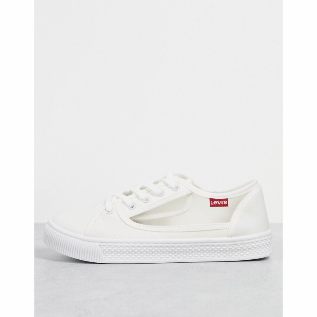 リーバイス Levis レディース スニーカー シューズ・靴 Tab Logo Transparent Canvas Shoe In White ホワイト