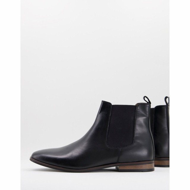 フレンチコネクション French Connection メンズ ブーツ チェルシーブーツ シューズ・靴 Leather Chelsea Boots In Black ブラック