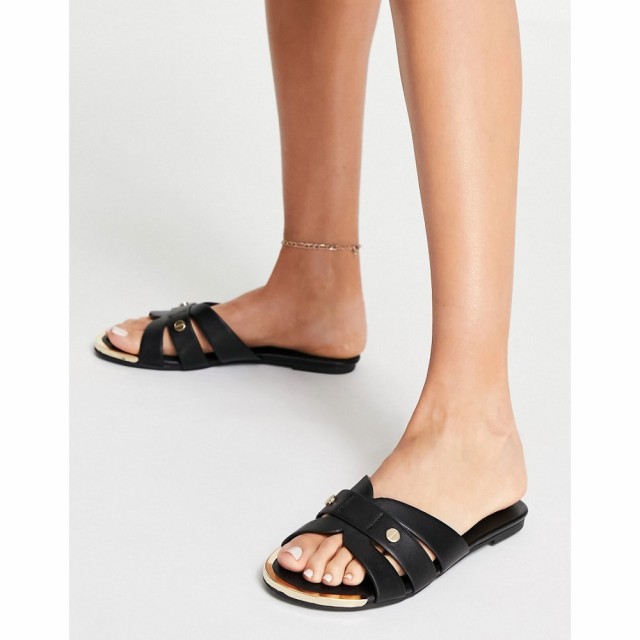 ミス ケージー Miss KG レディース サンダル・ミュール フラット シューズ・靴 Dallas Knot Detail Flat Sandals In Black ブラック