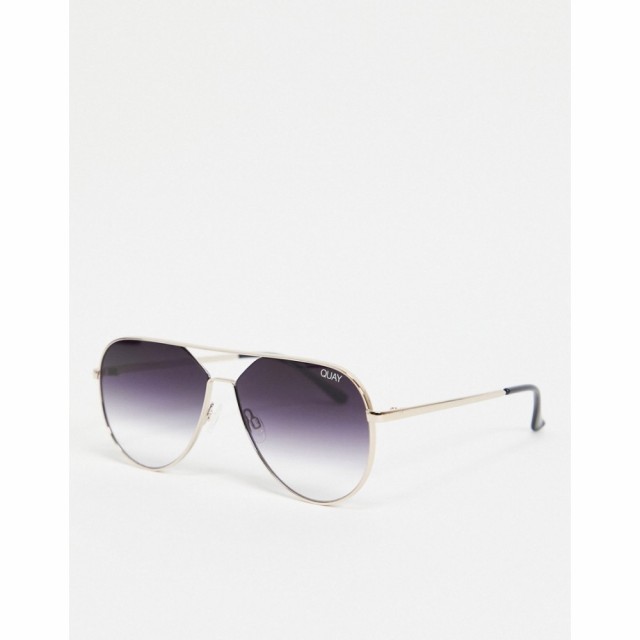 キー オーストラリア Quay Australia レディース メガネ・サングラス アビエイター Quay Hold Please Womens Aviator Sunglasses In Gold