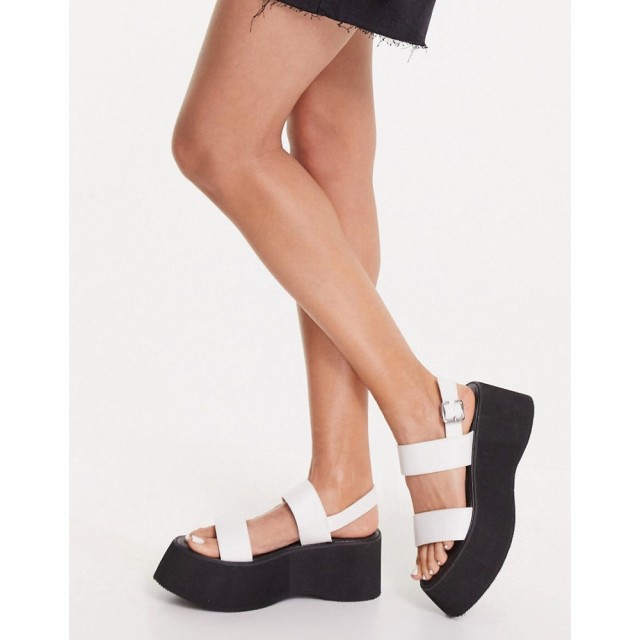 コイフットウェア Koi Footwear レディース サンダル・ミュール 厚底 シューズ・靴 Vegan Chunky Flatform Sandals In White