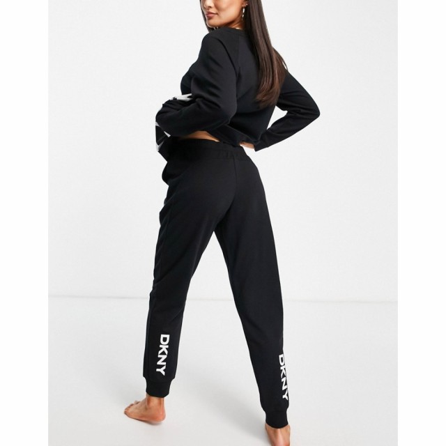 ダナ キャラン ニューヨーク DKNY レディース ジョガーパンツ ボトムス・パンツ Jersey Logo Lounge Joggers In Black ブラック