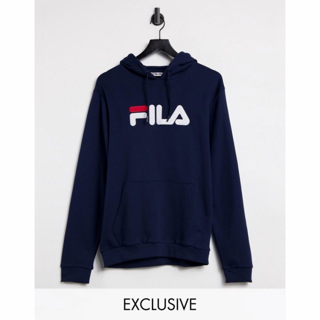 フィラ Fila レディース パーカー トップス Large Chest Logo Oversized Hoodie In Navy Exclusive To Asos ネイビー