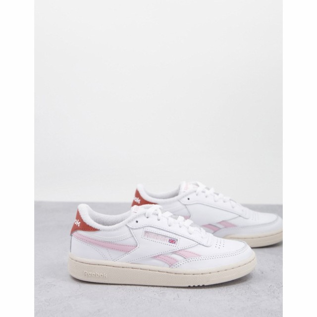 リーボック Reebok レディース スニーカー シューズ・靴 Club C Revenge Trainers In White And Pink ホワイト