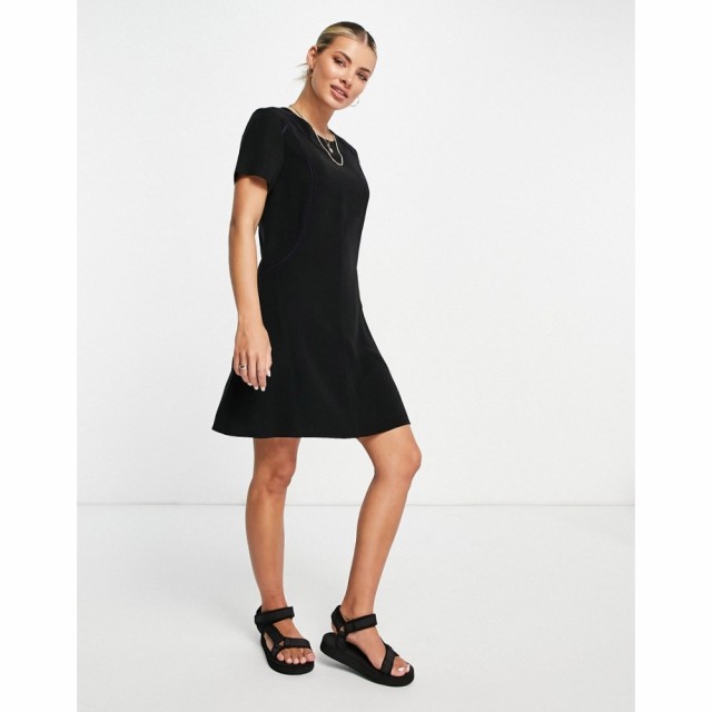 カルバンクライン Calvin Klein レディース ワンピース ワンピース・ドレス Danica A Line Dress In Black ブラック