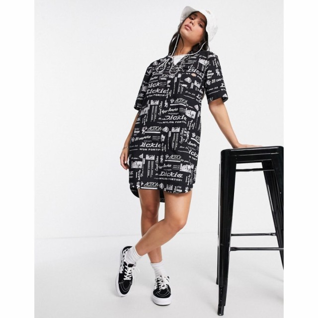 ディッキーズ Dickies レディース ワンピース シャツワンピース ワンピース・ドレス Pillager Shirt Dress In Black ブラック