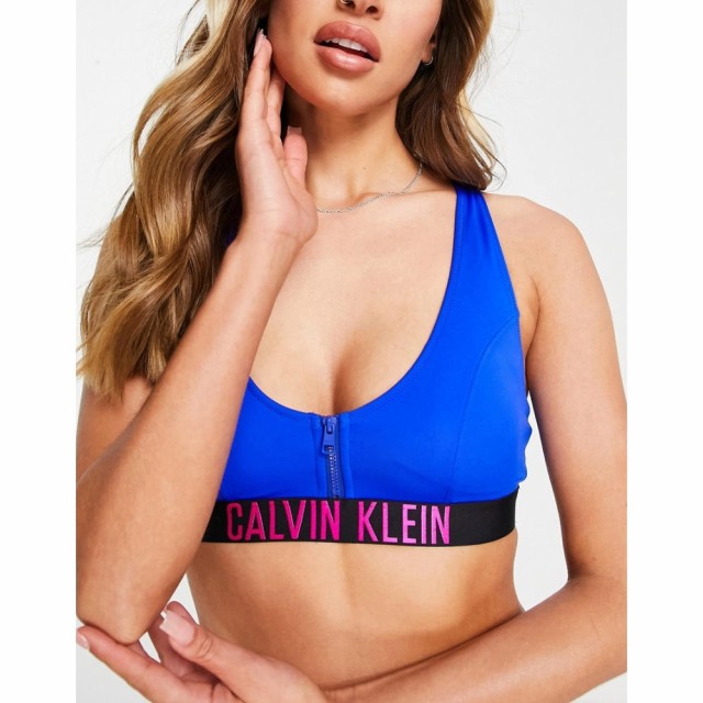 カルバンクライン Calvin Klein レディース トップのみ 水着・ビーチウェア Racer Back Bikini Top In Cobalt Blue ブルー