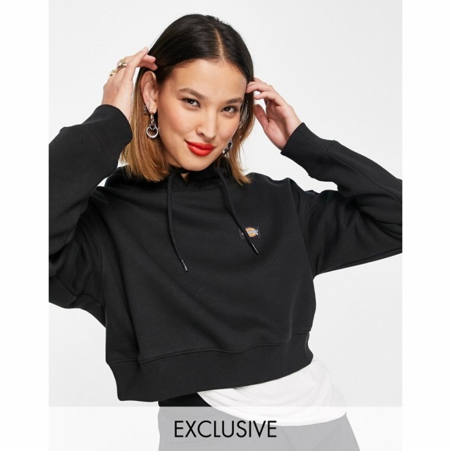 ディッキーズ Dickies レディース パーカー クロップド トップス Oakport Cropped Hoodie In Black Exclusive At Asos ブラック