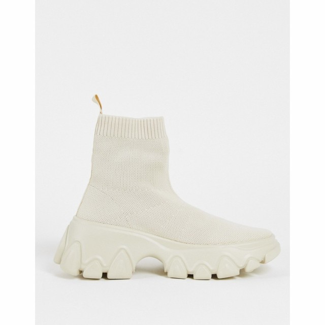 エイソス ASOS DESIGN レディース スニーカー シューズ・靴 Decent Chunky Sock Trainers In Natural ナチュラル