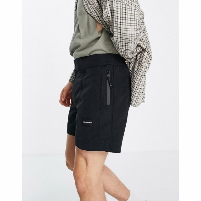 カルバンクライン Calvin Klein Jeans メンズ ショートパンツ ボトムス・パンツ Hybrid Shorts In Black ブラック