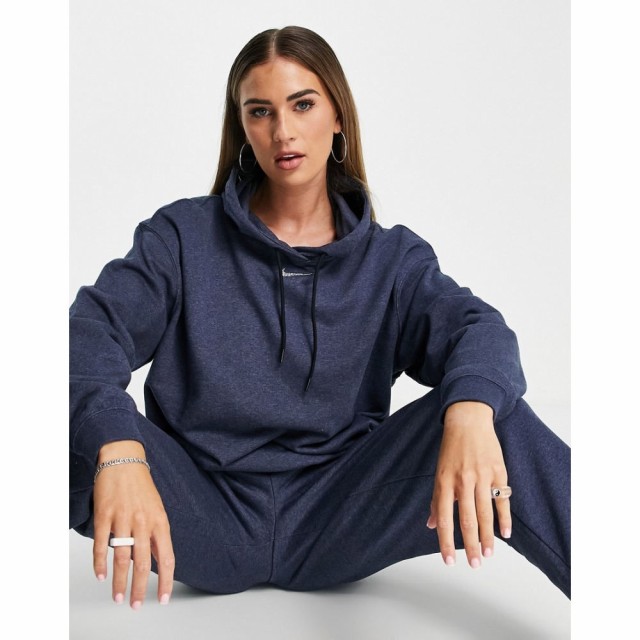 ナイキ Nike レディース パーカー トップス Lounge Essential Fleece Oversized Hoodie In Navy Marl ディープロイヤルブルー