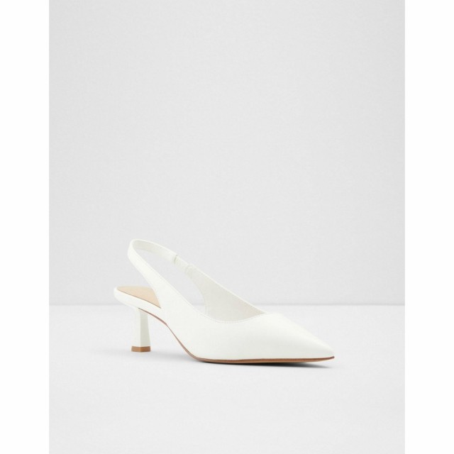 アルド ALDO レディース パンプス シューズ・靴 Peranga Sling Back Flared Heel Court Shoes In White ホワイト