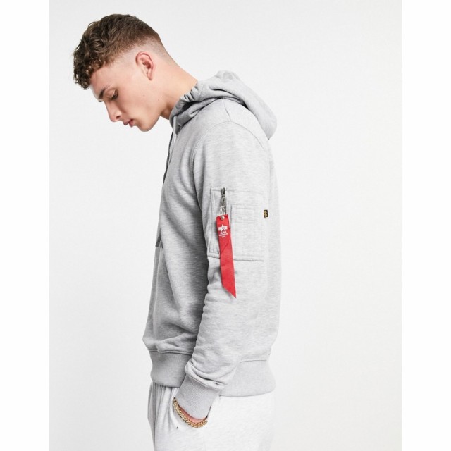 アルファ インダストリーズ Alpha Industries メンズ パーカー トップス X-Fit Hoodie In Grey Marl グレー