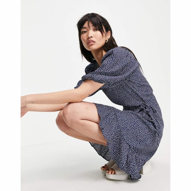 アンドアザーストーリーズ and Other Stories レディース ワンピース ミニ丈 ワンピース・ドレス Spot Print Mini Dress In Blue ライト